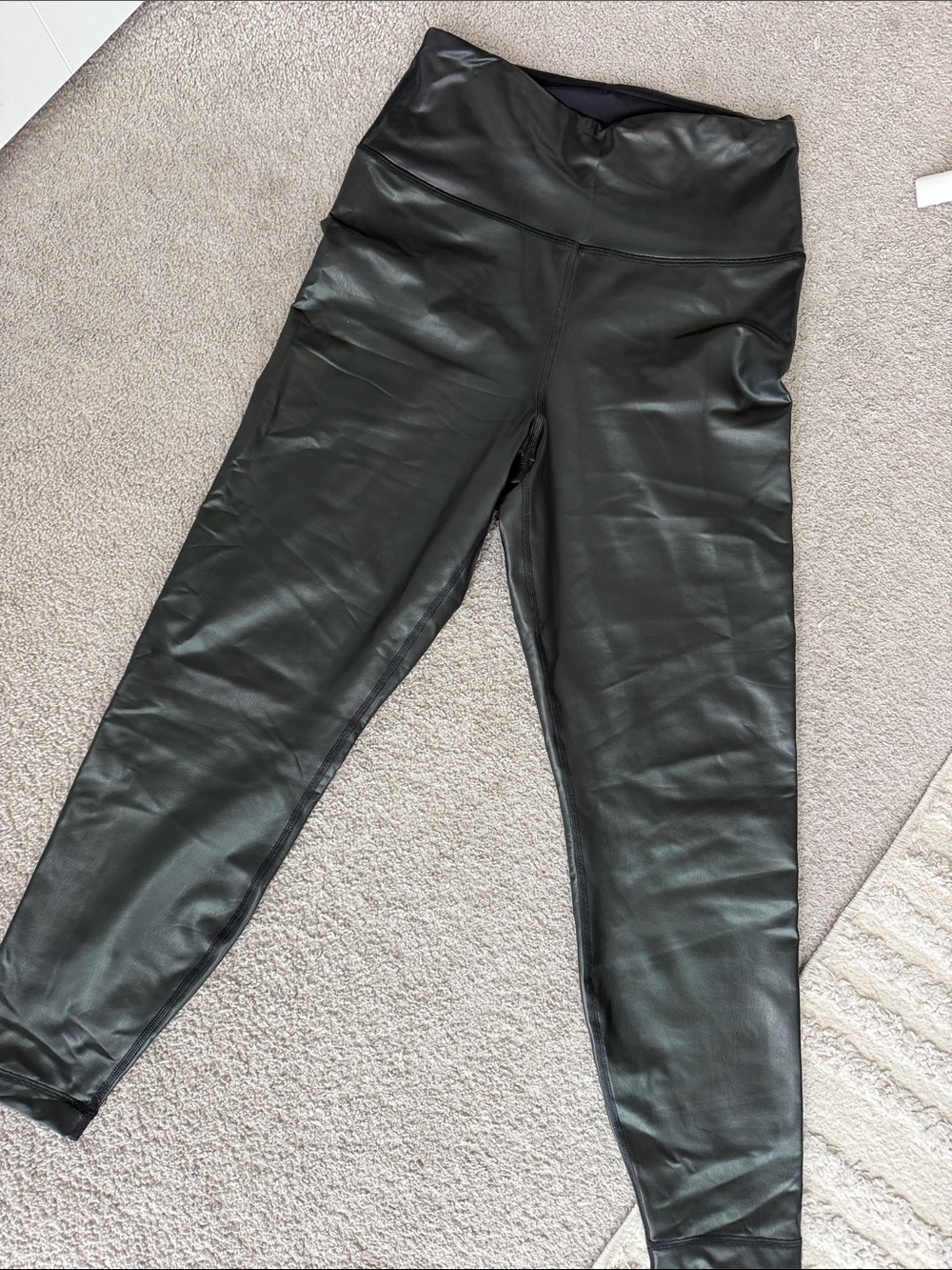 90 Degree By Reflex Faux Leather Leggings in black